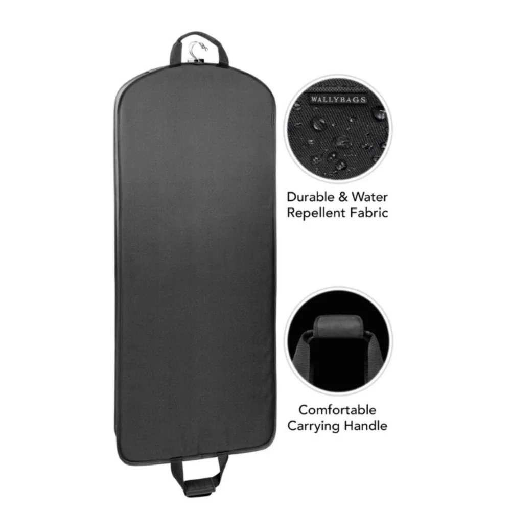 WallyBags Garment Bag Unisex 40 Inch Black Excellent WallyLock Water Repellent